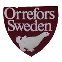 Orrefors Swedish glass paper label.
