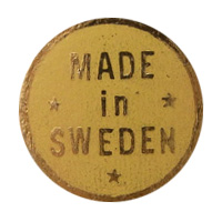 Swedish glass paper label