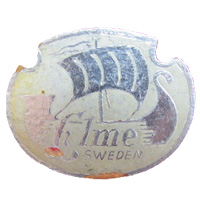 Elme Swedish glass paper label.
