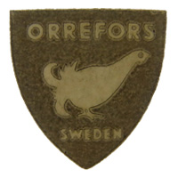 Orrefors Swedish glass paper label.