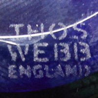 Thomas Webb acid etched marking c. 1966 - 1980.