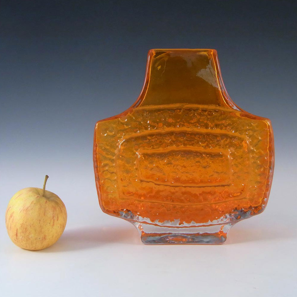 ビンテージWhite Friars GLASS(‘69-GeoffreyBaxt Vintage 1970s Authentic Whitefriars, Tangerine Tv/television