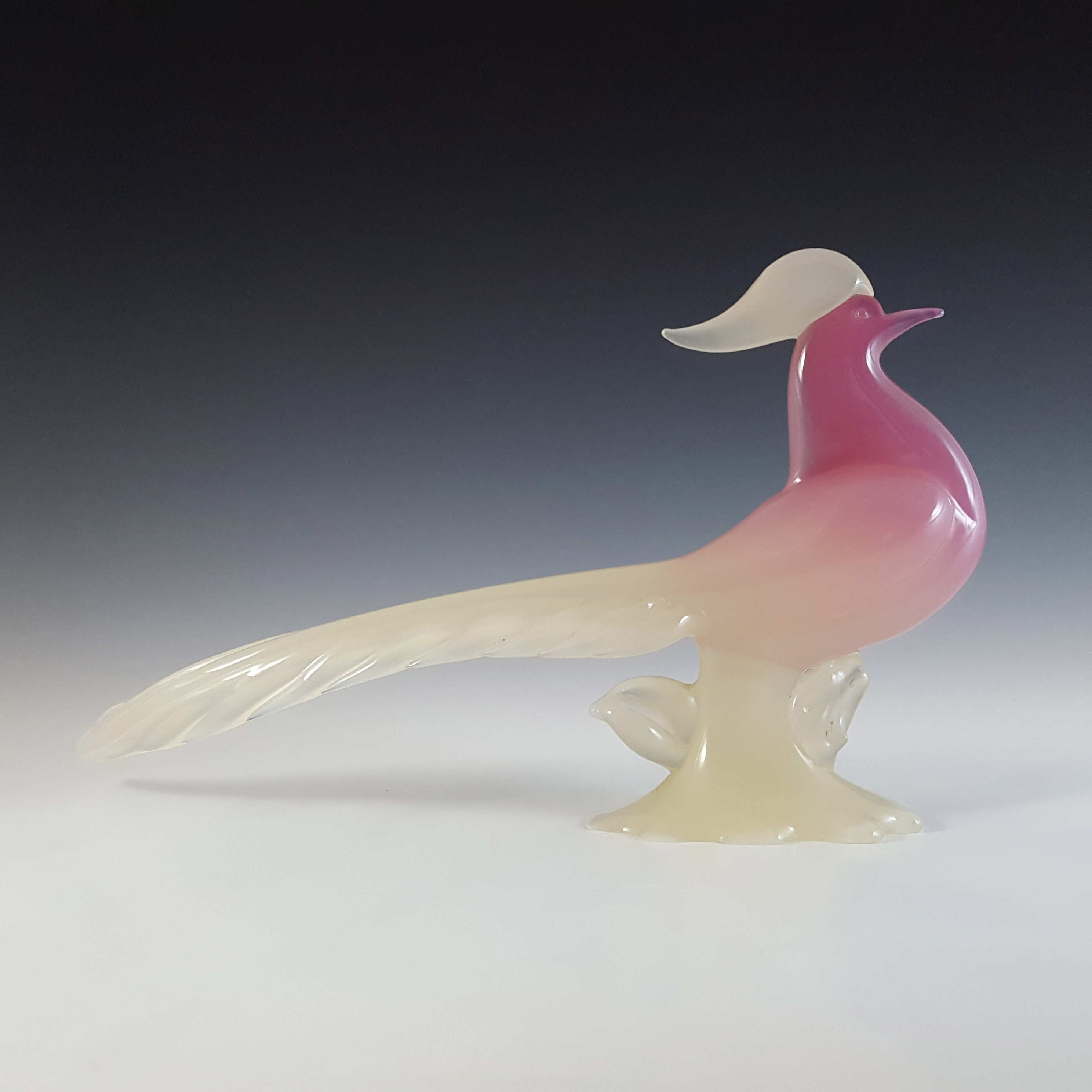 Murano Glass Bird Archimede Seguso ムラーノ MURANO, Italy - Archimede Seguso - Rare Bianco Nero White