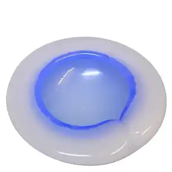 (image for) Murano Venetian Biomorphic 1950's Blue & White Glass Bowl