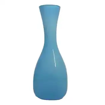 (image for) Ekenas Glasbruk Swedish Blue Cased Glass 6.5" Vase - Labelled