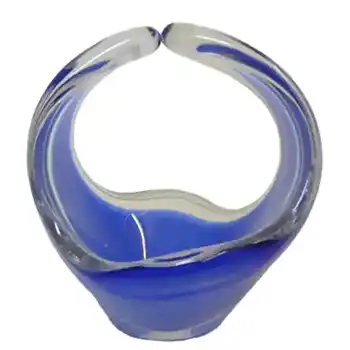 (image for) Flygsfors Coquille Glass Bowl by Paul Kedelv Signed '59