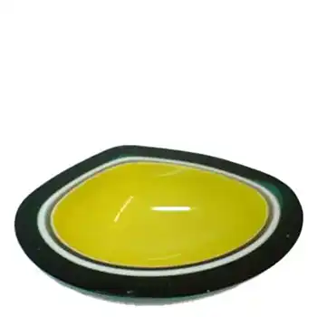 (image for) IVIMA Portugese Yellow, White & Green Glass Geode Bowl