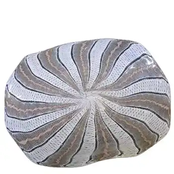 (image for) Murano 1950's Pink & White Zanfirico Glass Plate