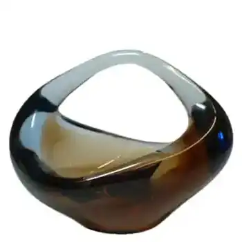 (image for) Skrdlovice #6240 Czech Glass Sculpture Bowl by Jan Beránek