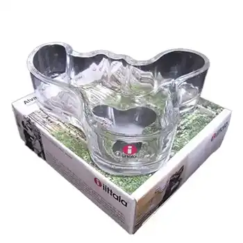 (image for) Iittala Alvar Aalto Glass Bowl/Votive Labelled + Boxed