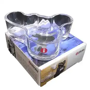 (image for) Iittala Alvar Aalto Glass Bowl/Votive Labelled + Boxed