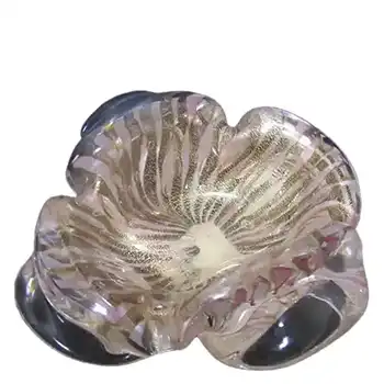 (image for) Alberto Toso Filigree/Gold Leaf Glass Bowl - Labelled