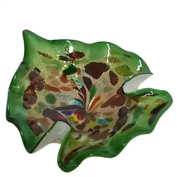 (image for) Vetro Artistico Veneziano Murano Glass Aventurine Bowl