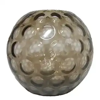 (image for) Borske Sklo 1950's Smoky Glass Optical 'Olives' Vase
