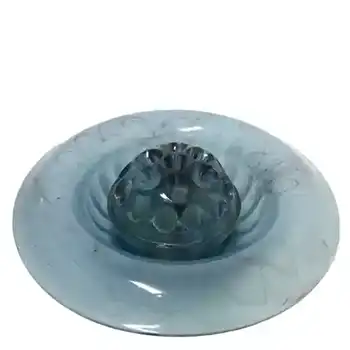 (image for) Davidson #1910BD Art Deco 1930's Blue Cloud Glass Bowl