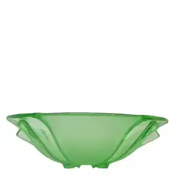 (image for) Stölzle #19251 Czech Art Deco 1930's Uranium Green Glass Bowl