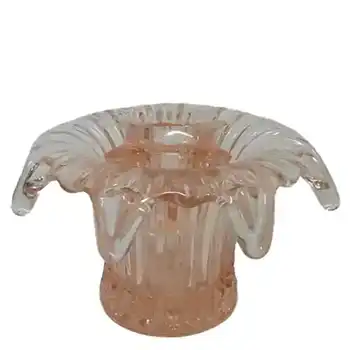 (image for) Sowerby Art Deco 1930's Pink Glass Posy Vase/Bowl