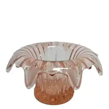 (image for) Sowerby 1930's Art Deco Pink Glass Posy Bowl/Vase