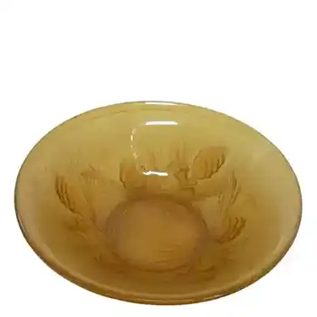 (image for) Jobling #5000 1930's Amber Art Deco Glass Fircone Bowl