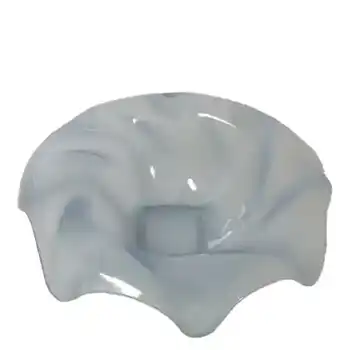 (image for) Bagley #3061 Art Deco Frosted Blue Glass 'Equinox' Posy Bowl