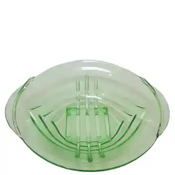 (image for) Stölzle Art Deco 1930's Uranium Green Glass Bowl