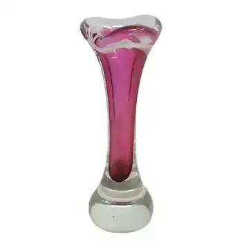 (image for) Flygsfors Coquille Glass Vase by Paul Kedelv Signed '57