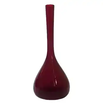 (image for) Scandinavian/Swedish 1950's/60's Red Glass Bottle Vase