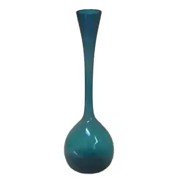 (image for) Scandinavian/Swedish 1950's/60's Turquoise Glass Bottle Vase