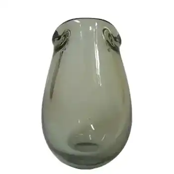(image for) Holmegaard 'Torskemund' Smoky Glass Vase by Per Lutken - Signed