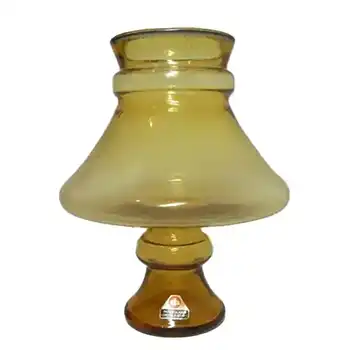 (image for) Ingrid/Ingridglaser 1970's Amber Glass Candle Holder