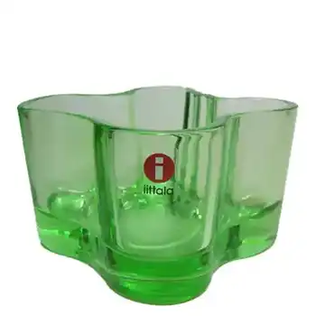 (image for) Iittala Alvar Aalto Green Glass Bowl - Labelled + Boxed