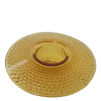 (image for) Jobling #2595 1930's Amber Art Deco Glass Posy Bowl