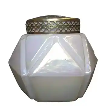 (image for) Art Nouveau Iridescent Geometric Pearl Glass Posy Vase