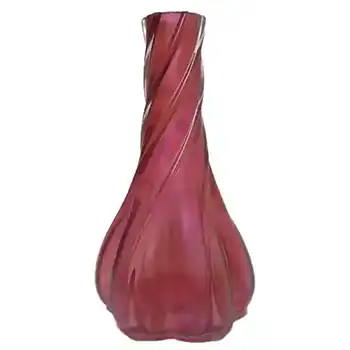 (image for) Art Nouveau 1900's Iridescent Pink Glass Antique Vase
