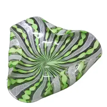 (image for) Murano Latticino/Zanfirico & Aventurine Glass Dish/Bowl