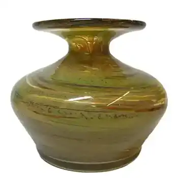 (image for) Mtarfa Maltese Sandy Brown Trailed Glass Vase