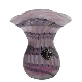 (image for) Mtarfa Organic Purple & White Glass Vase - Signed