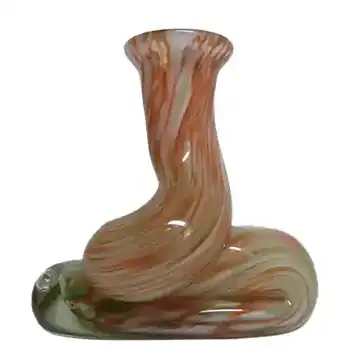 (image for) Mtarfa Organic Peach, Green & White Organic Glass Vase