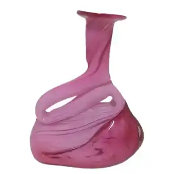 (image for) Mtarfa Organic Pink Glass Sculpture Vase - Labelled