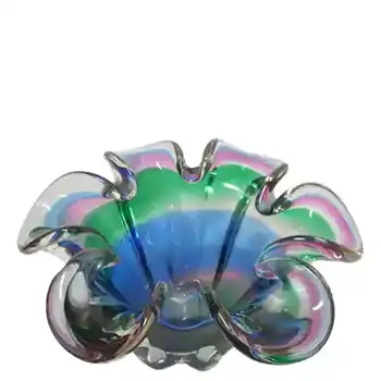 (image for) Iwatsu Hineri Japanese Multicoloured Cased Glass Bowl
