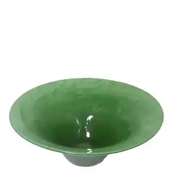(image for) Large Nazeing 1950's Clouded Green Bubble Glass Bowl