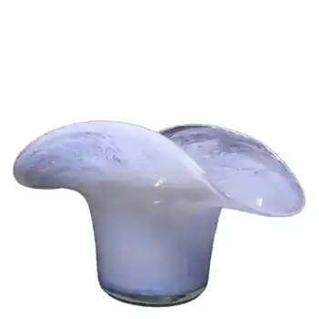 (image for) Nazeing? Clouded Mottled Blue Bubble Glass Posy Vase