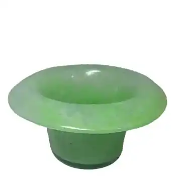 (image for) Nazeing 1950's Clouded Green Bubble Glass Posy Bowl