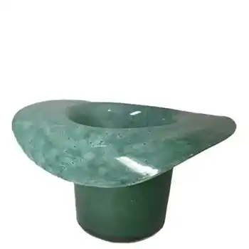 (image for) Nazeing? Clouded Mottled Green Bubble Glass Posy Vase