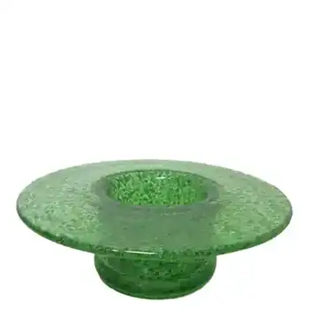 (image for) Clouded Green Bubbly Glass Posy Bowl