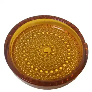 (image for) Cascade / Wood Bros Amber Glass 'Kastehelmi' Candle Holder