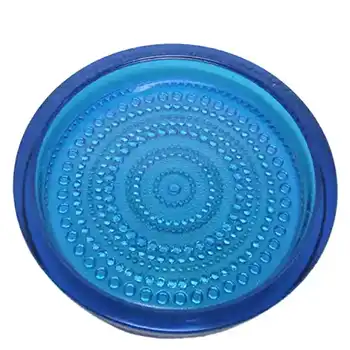 (image for) Cascade / Wood Bros Blue Glass 'Kastehelmi' Candle Holder