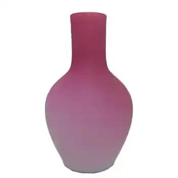 (image for) Victorian Satin Cased Glass Pink & White Antique Vase