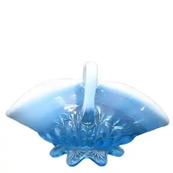 (image for) Davidson 1900s Blue Pearline Glass 'Lady Caroline' Bowl