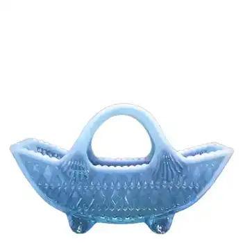 (image for) Davidson 1900s Blue Pearline Glass Prince William Bowl
